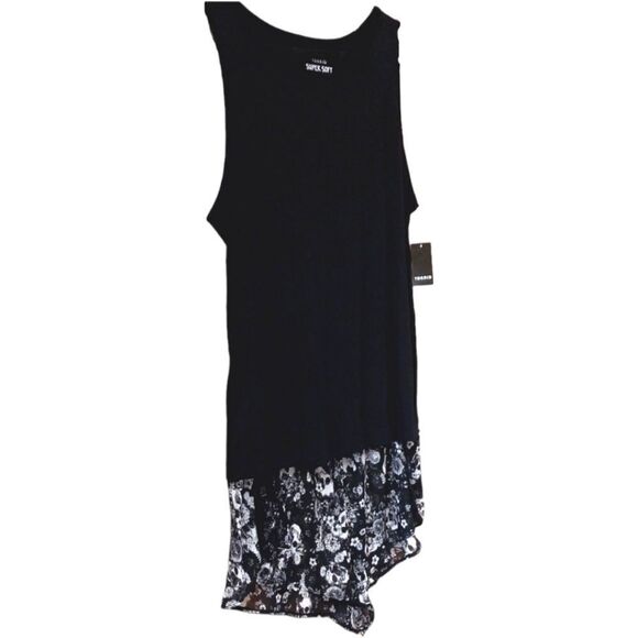 TORRIDS NEW Black Tank With Lacy SKULL Black & White Sexy Sleep Set Shorts. - Picture 10 of 16